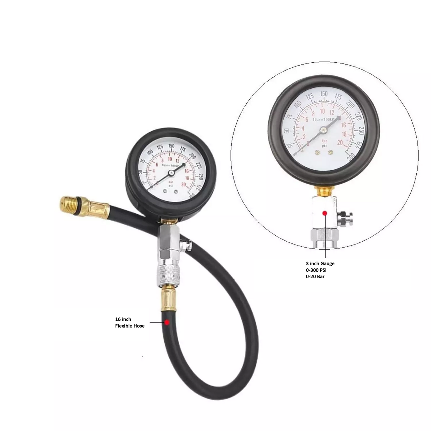 11pc XL Engine Compression Tester Set