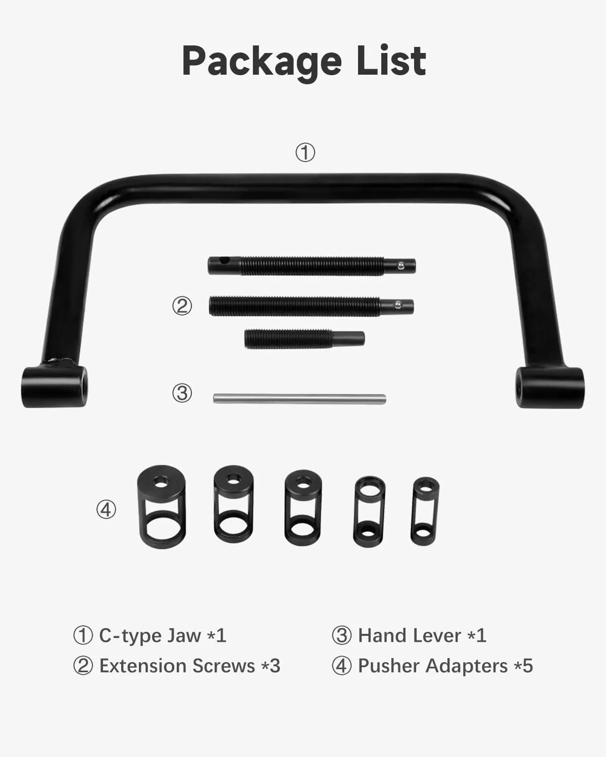 Valve Spring Compressor 5 Size Set